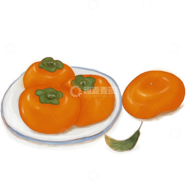 源文件下载【趣麦麦图】手绘卡通秋季丰收红柿子