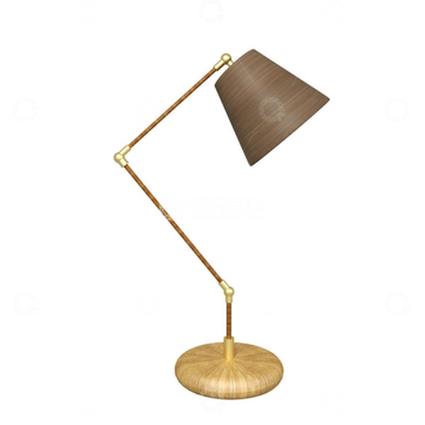 源文件下载【趣麦麦图】黄色写实桌面台灯装饰