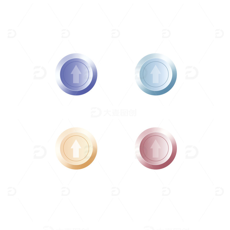 源文件下载【趣麦麦图】莫兰迪色系渐变简约按钮