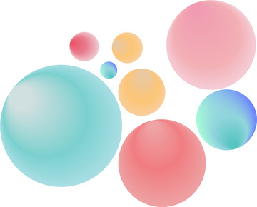 彩虹渐变圆球质感高级感装饰圆元素