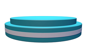 蓝白c4d免扣展台