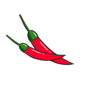 卡通小辣椒朝天椒手绘图