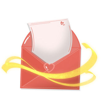 教师节快乐贺卡信封元素图