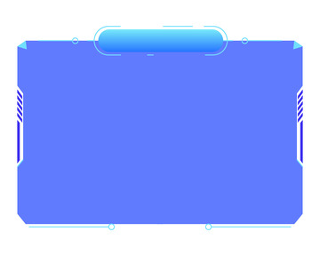 新媒体科技营销边框文本框标题框