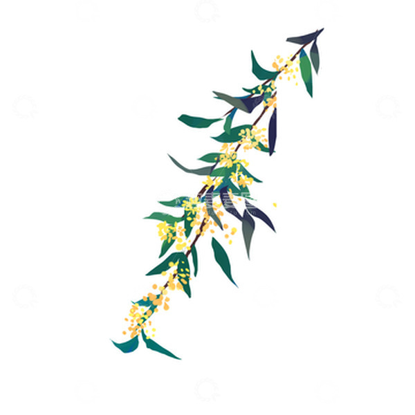 源文件下载【趣麦麦图】手绘桂花桂花树中秋节中秋元素