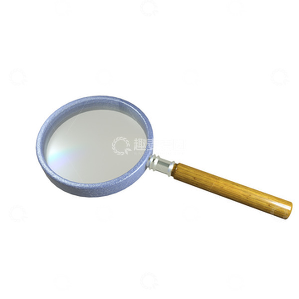 源文件下载【趣麦麦图】-彩色写实放大镜装饰