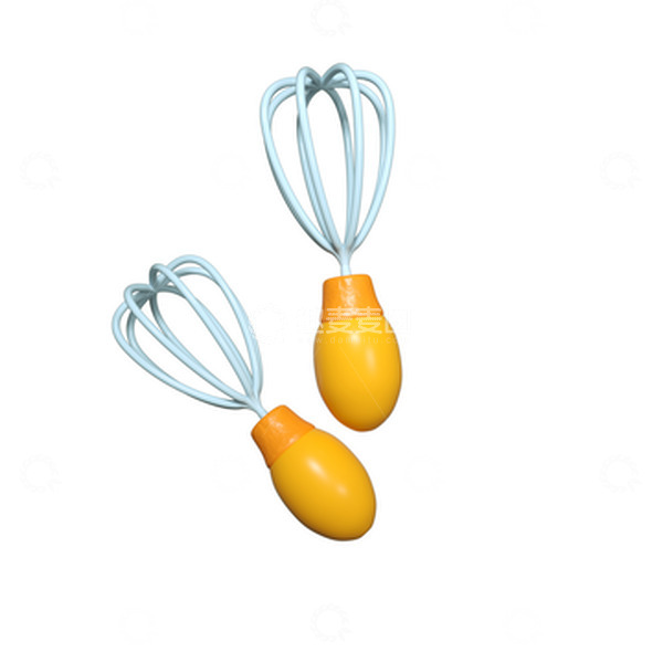 源文件下载【趣麦麦图】黄色清新打蛋器厨房用品装饰