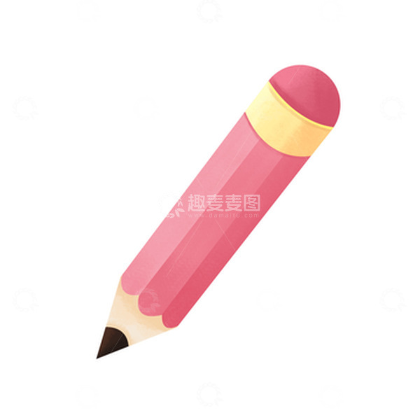 源文件下载【趣麦麦图】-开学季粉色卡通手绘铅笔