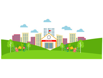 开学季学校周围环境