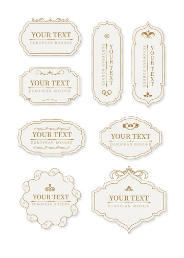 欧式复古传统花纹请柬邀请函贺卡边框标签