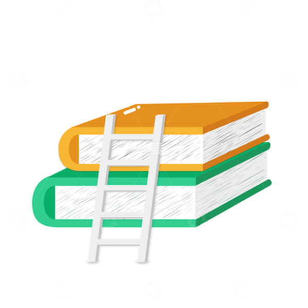 源文件下载【趣麦麦图】-开学季矢量小清新立体书本阶梯