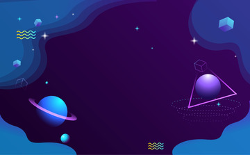 宇宙星空行星轨迹月球背景