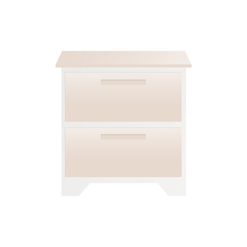 浅色床头柜矢量图元素