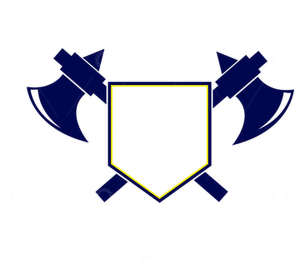 源文件下载【趣麦麦图】紫色斧头标签框矢量卡通图