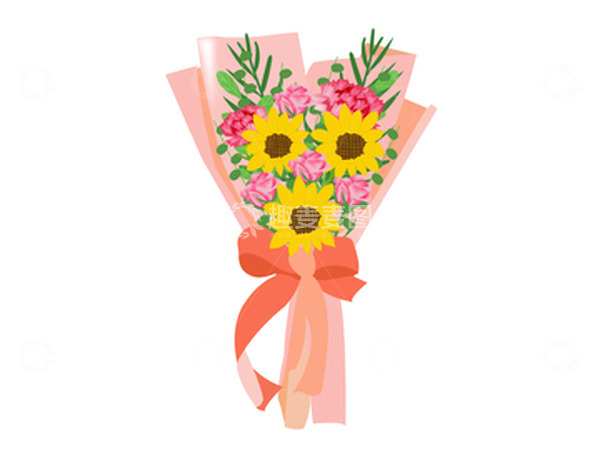 源文件下载【趣麦麦图】教师节鲜花花束