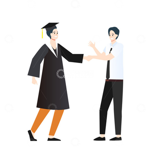 源文件下载【趣麦麦图】毕业生教师节返校看望老师矢量插画元素