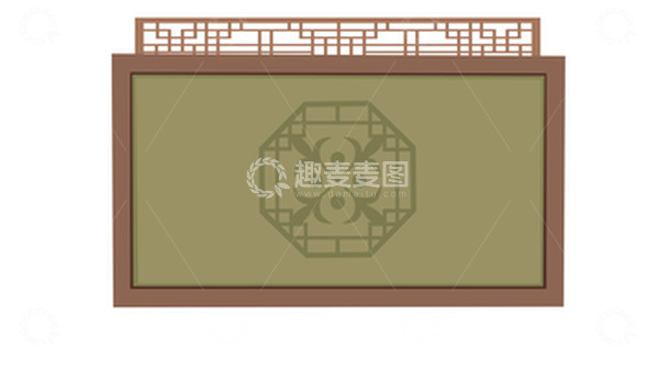 源文件下载【趣麦麦图】木制卡通古屏风图
