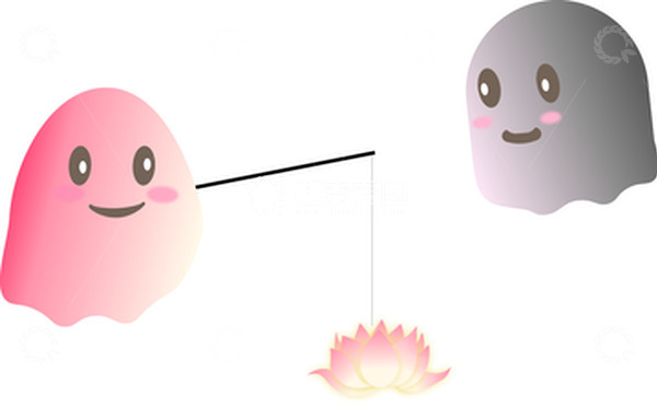 源文件下载【趣麦麦图】粉色小清新可爱西方幽灵中元节UI设计元素