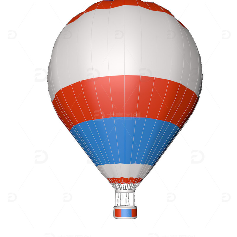 节日氛围热气球模型元素