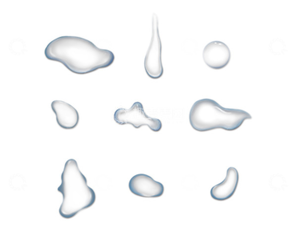 源文件下载【趣麦麦图】手绘水珠水滴元素