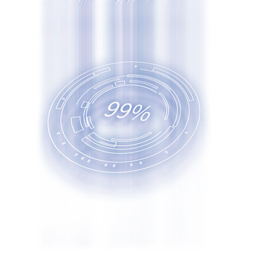 深蓝色科技光环光效99%进度条加载中