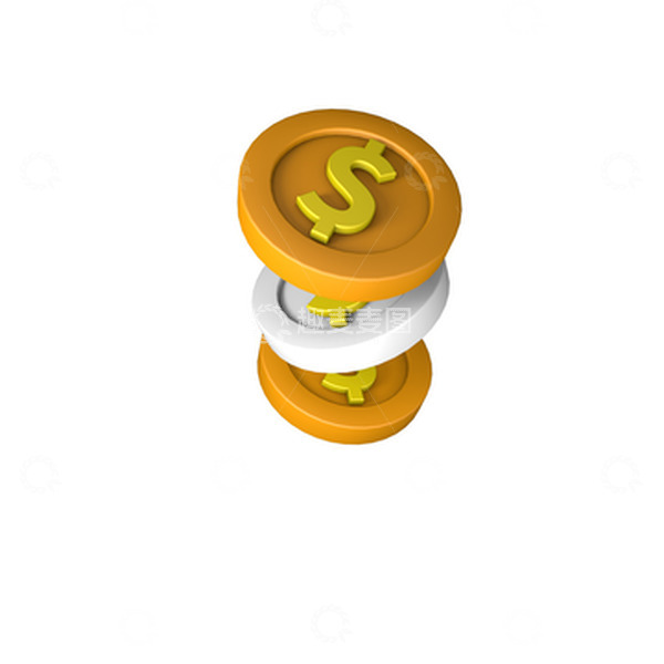 源文件下载【趣麦麦图】橙色黄色金币卡通金币Q版