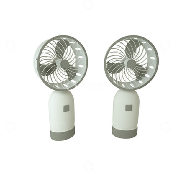 源文件下载【趣麦麦图】灰色写实夏天手持小风扇装饰