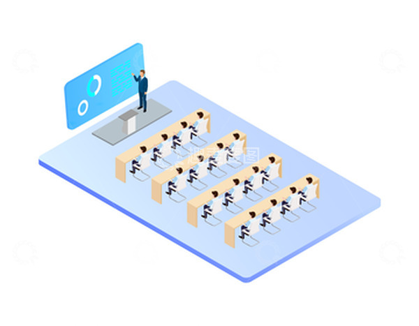 源文件下载【趣麦麦图】线下教学校园智慧课室会议室演讲教师节