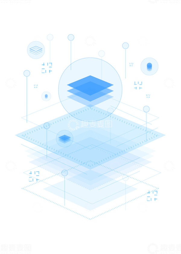 源文件下载【趣麦麦图】-科技互联网卡片列表数据电脑装饰插画