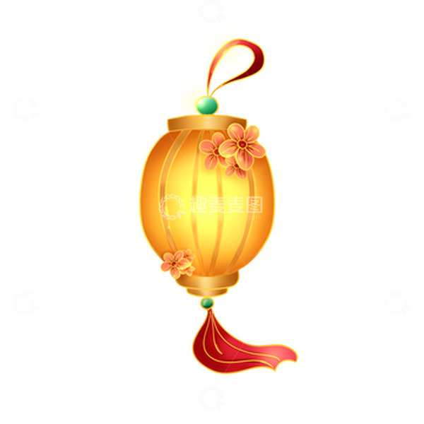 源文件下载【趣麦麦图】手绘中秋节灯笼花朵装饰元素