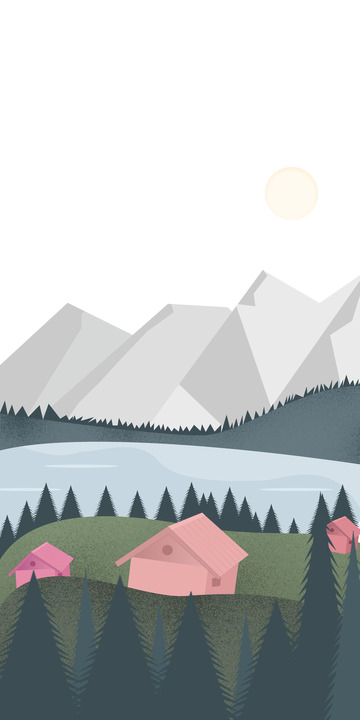 绿色小清新湖边草地