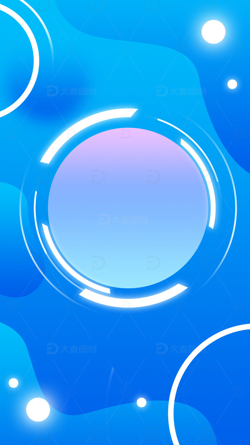 源文件下载【趣麦麦图】-科技感扁平炫酷边框科技背景