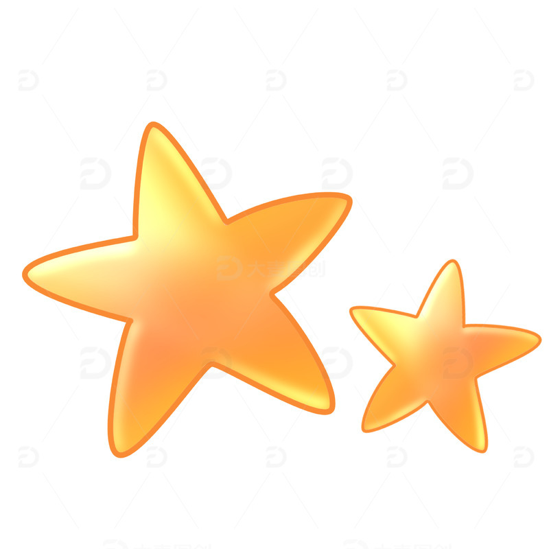 卡通立体可爱星星