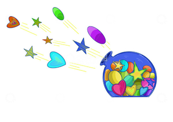 源文件下载【趣麦麦图】彩色可爱幸运瓶手绘图