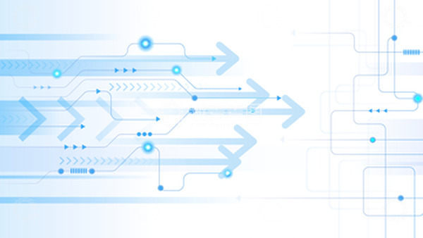 源文件下载【趣麦麦图】蓝色科技箭头电路线条背景素材