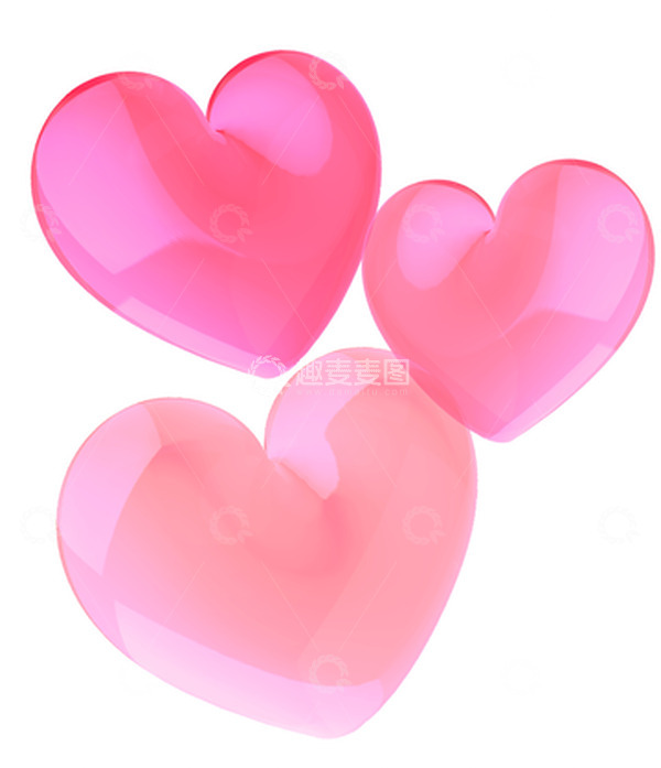 源文件下载【趣麦麦图】-粉色爱心3D立体告白气球