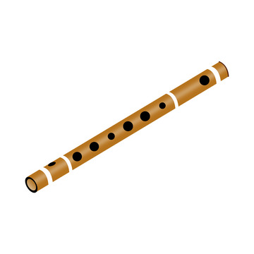 古风横笛竖笛笛子竹笛乐器免抠元素