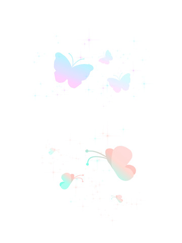 梦幻炫光渐变色蝴蝶电商海报广告装饰元素