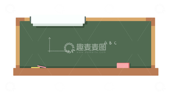 源文件下载【趣麦麦图】黑板讲台数学公式教学黑板教育开学教师
