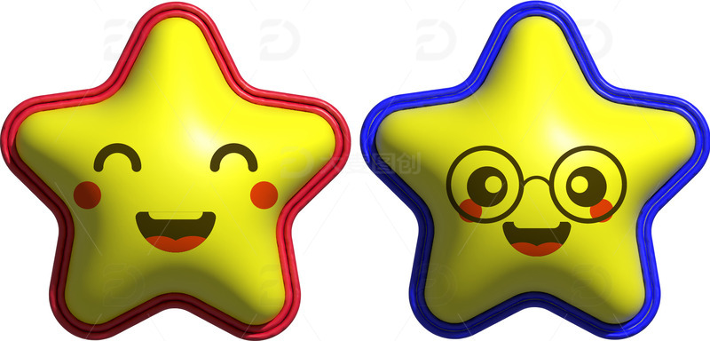 源文件下载【趣麦麦图】表情包笑脸可爱的星星