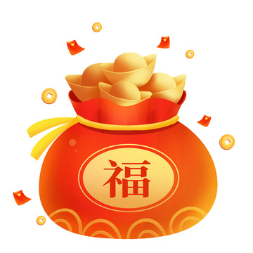 电商立体福袋元素