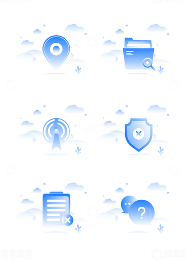 源文件下载【趣麦麦图】互联网企业暂无信息网络缺省ui图标