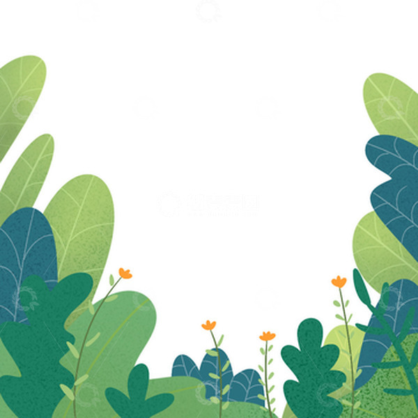 源文件下载【趣麦麦图】绿色小清新植物边框相框