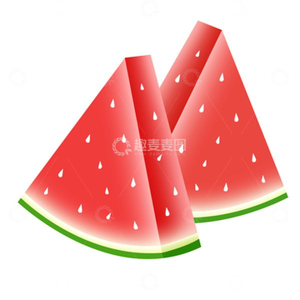 源文件下载【趣麦麦图】简约手绘夏季水果西瓜元素