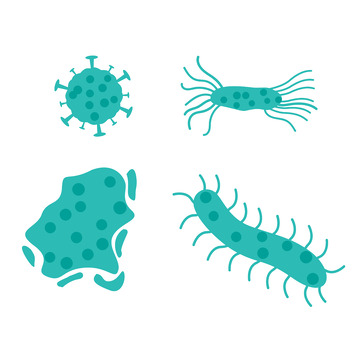 矢量各种恶心的病毒病菌