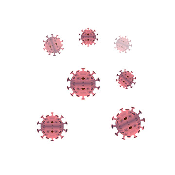 矢量 红色冠状病毒 病毒传播 防疫 抗击疫情