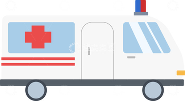 源文件下载【趣麦麦图】白色抗疫疫情救护车卡通设计