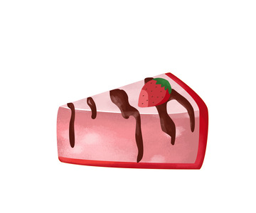 粉色小甜点蛋糕甜品食物手绘