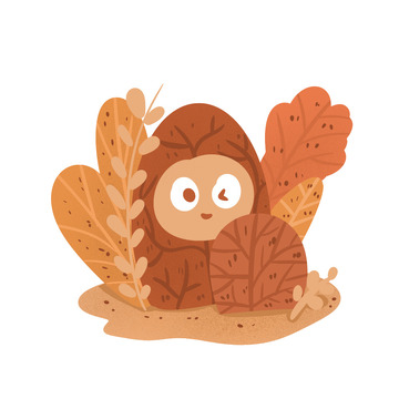 棕色立秋植物点缀