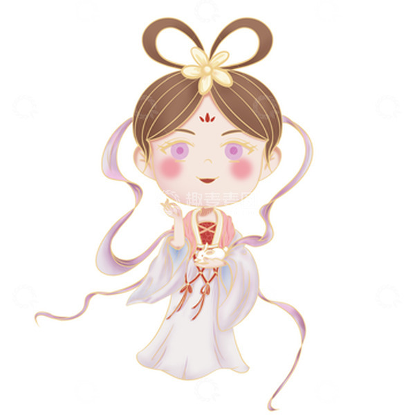 源文件下载【趣麦麦图】嫦娥手绘中秋节